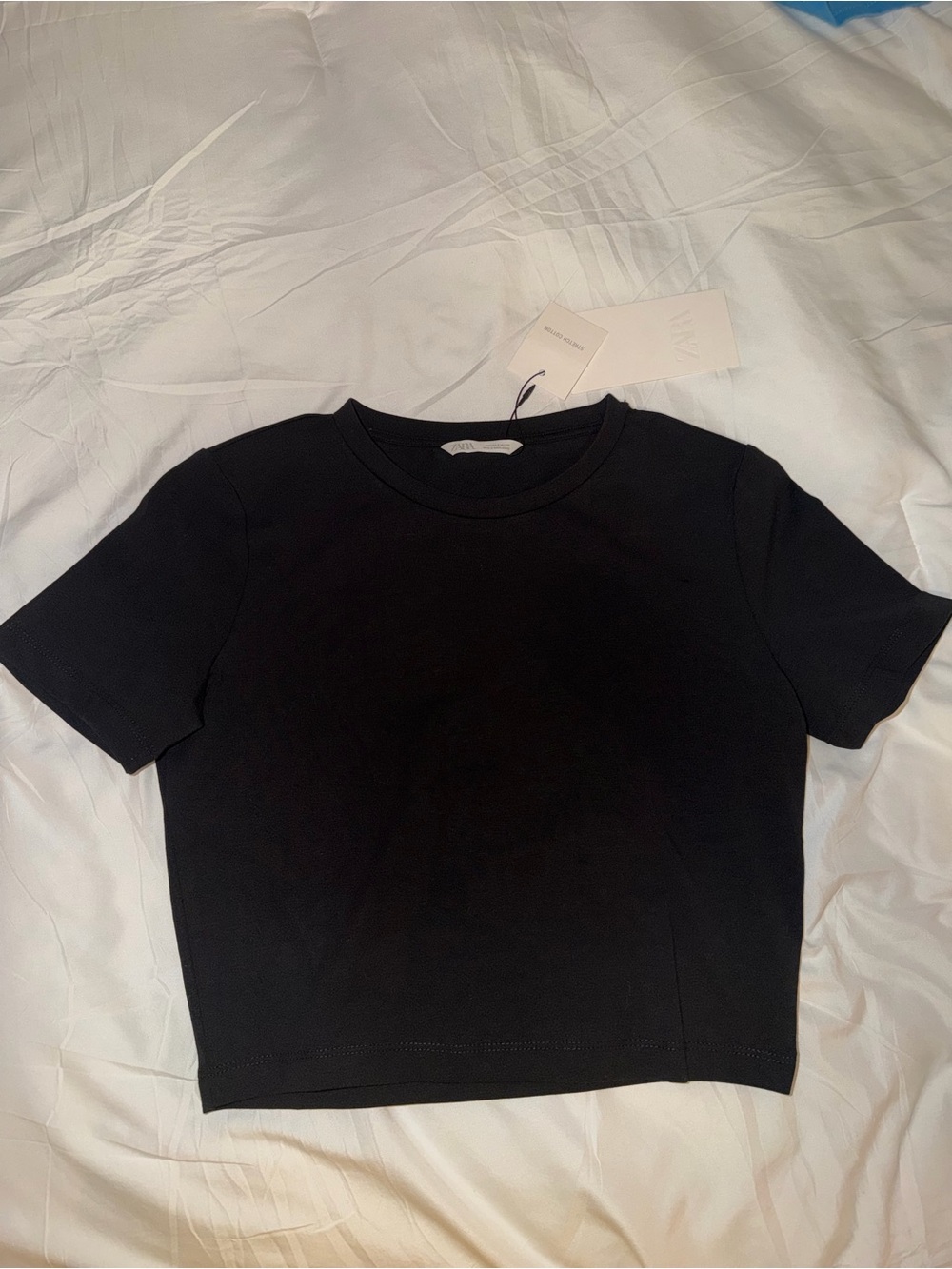 Zara black crop top